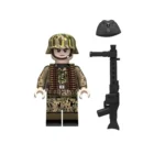German Waffen SS machine gunner mid to late World War II era - Custom Printed Brick Block Figure