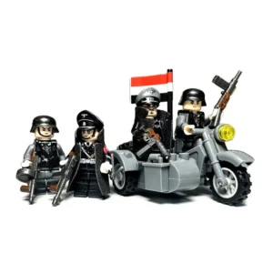 Minifigure – German soldiers Schutzstaffel SS World War II era and Motorcycle with Sidecar (LEGO Alternative) Minifigure – German soldiers Schutzstaffel SS World War II era and Motorcycle with Sidecar (LEGO Alternative)