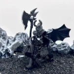 Giant Winged Shadow Berserker Demon and Armored Wolf - Custom Printed Brick Block Figure