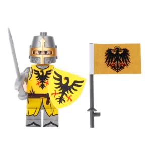 Minifigure – Holy Roman Knight and a matching flag (LEGO Alternative) Minifigure – Holy Roman Knight and a matching flag (LEGO Alternative)