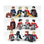 Roman medieval knights or soldiers blue - Custom Printed Brick Block Figure