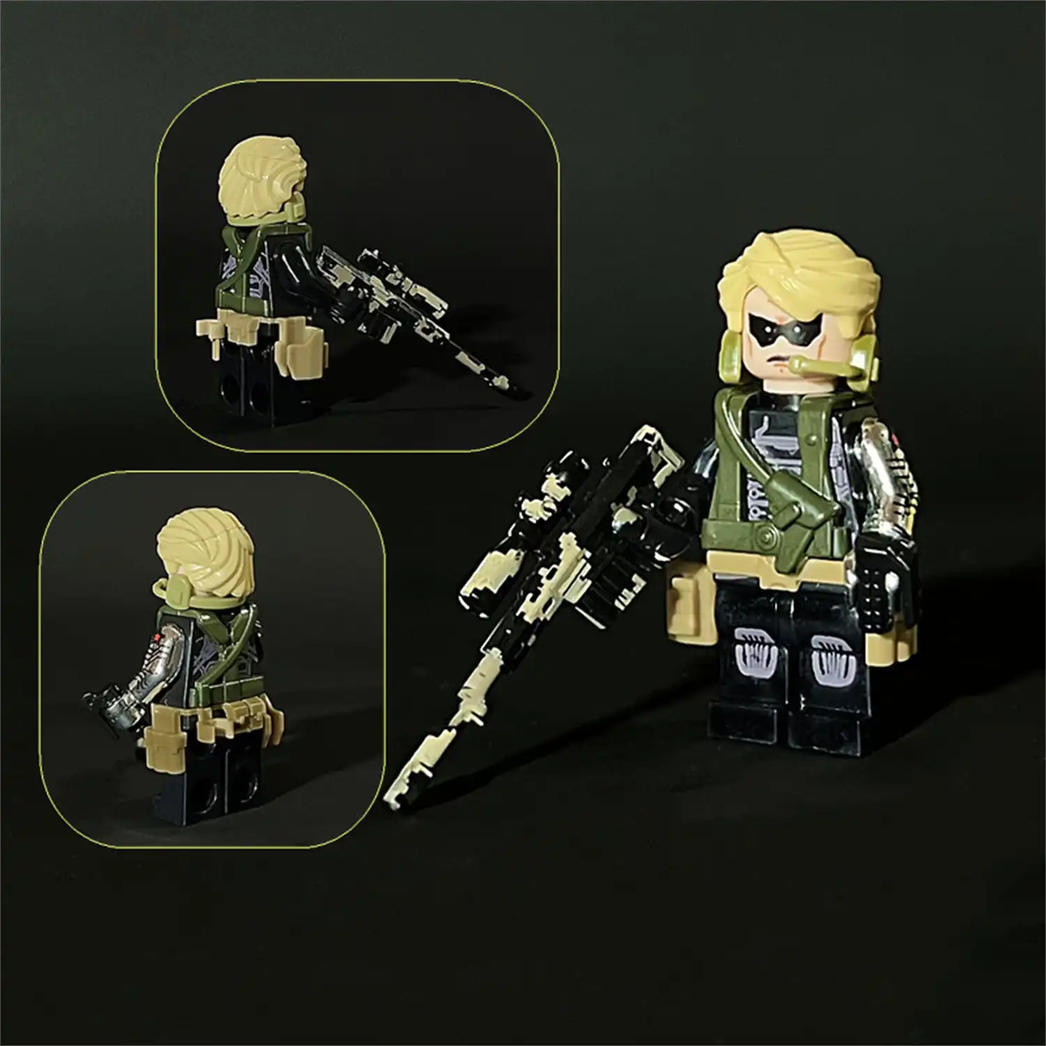 Minifigure – Sergeant Steve Bruce Golden Bomber Irish Mercenary (LEGO Alternative)