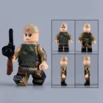 Soviet Army soldier from the WWII era wearing Amoeba pattern camouflage - Custom Printed Brick Block Figure