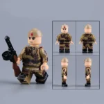 Soviet Army soldier from the WWII era wearing Amoeba pattern camouflage suit - Custom Printed Brick Block Figure
