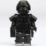 Special Forces Soldier SWAT counter terrorism unit black - Custom Printed Brick Block Figure