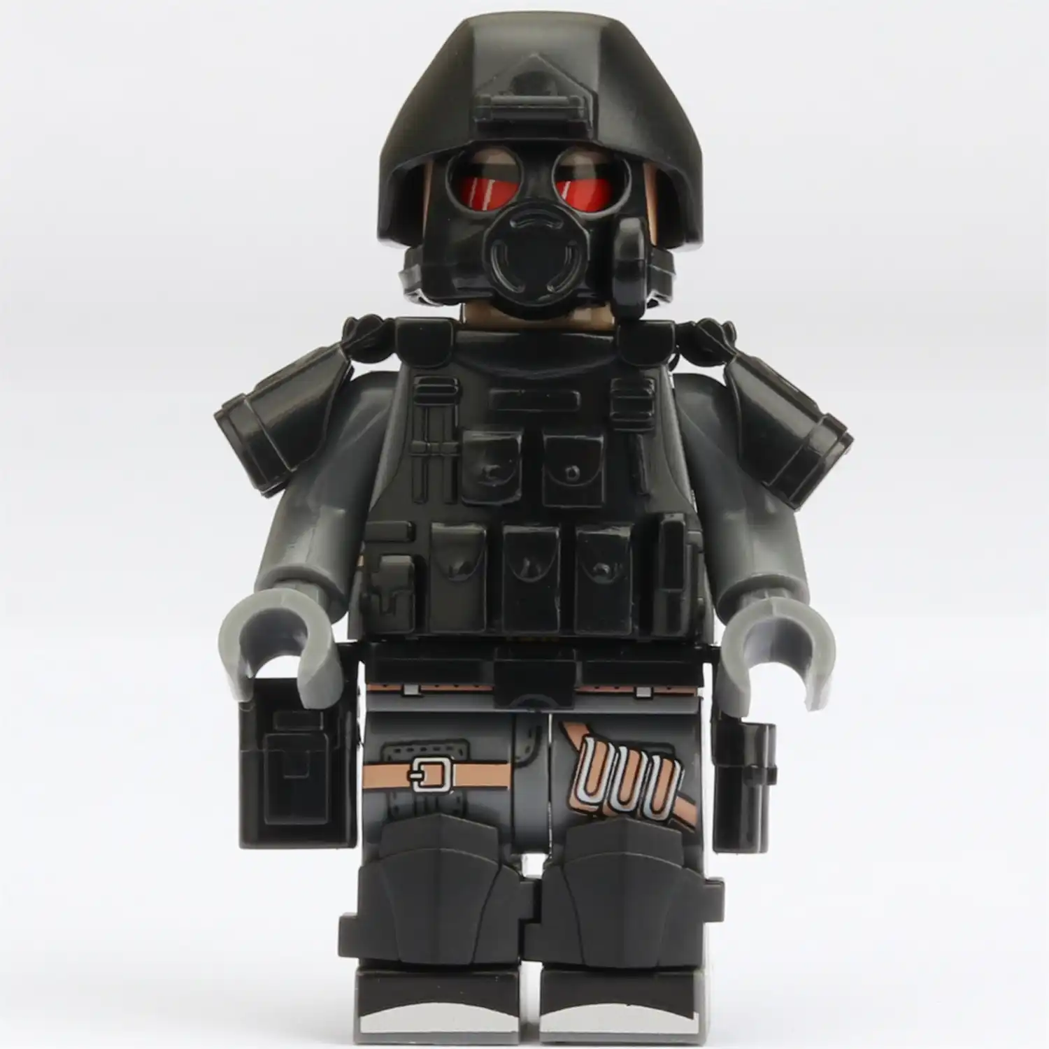 Minifigure – Special Forces Soldier SWAT counter terrorism unit black grey (LEGO Alternative) Minifigure – Special Forces Soldier SWAT counter terrorism unit black grey (LEGO Alternative)