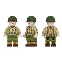 Minifigure – United States Army Soldier Ranger Sergeant specifically geared up for the D-Day invasion of Normandy World War II (LEGO Compatible) Minifigure – United States Army Soldier Ranger Sergeant specifically geared up for the D-Day invasion of Normandy World War II (LEGO Compatible)