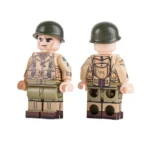 United States Army Soldier Ranger Sergeant specifically geared up for the D-Day invasion of Normandy World War II - Custom Printed Brick Block Figure