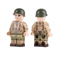 Minifigure – United States Army Soldier Ranger Sergeant specifically geared up for the D-Day invasion of Normandy World War II (LEGO Compatible) Minifigure – United States Army Soldier Ranger Sergeant specifically geared up for the D-Day invasion of Normandy World War II (LEGO Compatible)