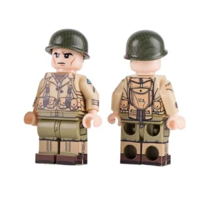 Minifigure – United States Army Soldier Ranger Sergeant specifically geared up for the D-Day invasion of Normandy World War II (LEGO Compatible) Minifigure – United States Army Soldier Ranger Sergeant specifically geared up for the D-Day invasion of Normandy World War II (LEGO Compatible)