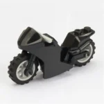 black racing style motorcycle - Custom Printed Brick Block Figure