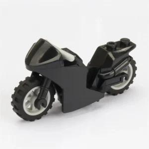 Minifigure – black racing style motorcycle (LEGO Alternative) Minifigure – black racing style motorcycle (LEGO Alternative)