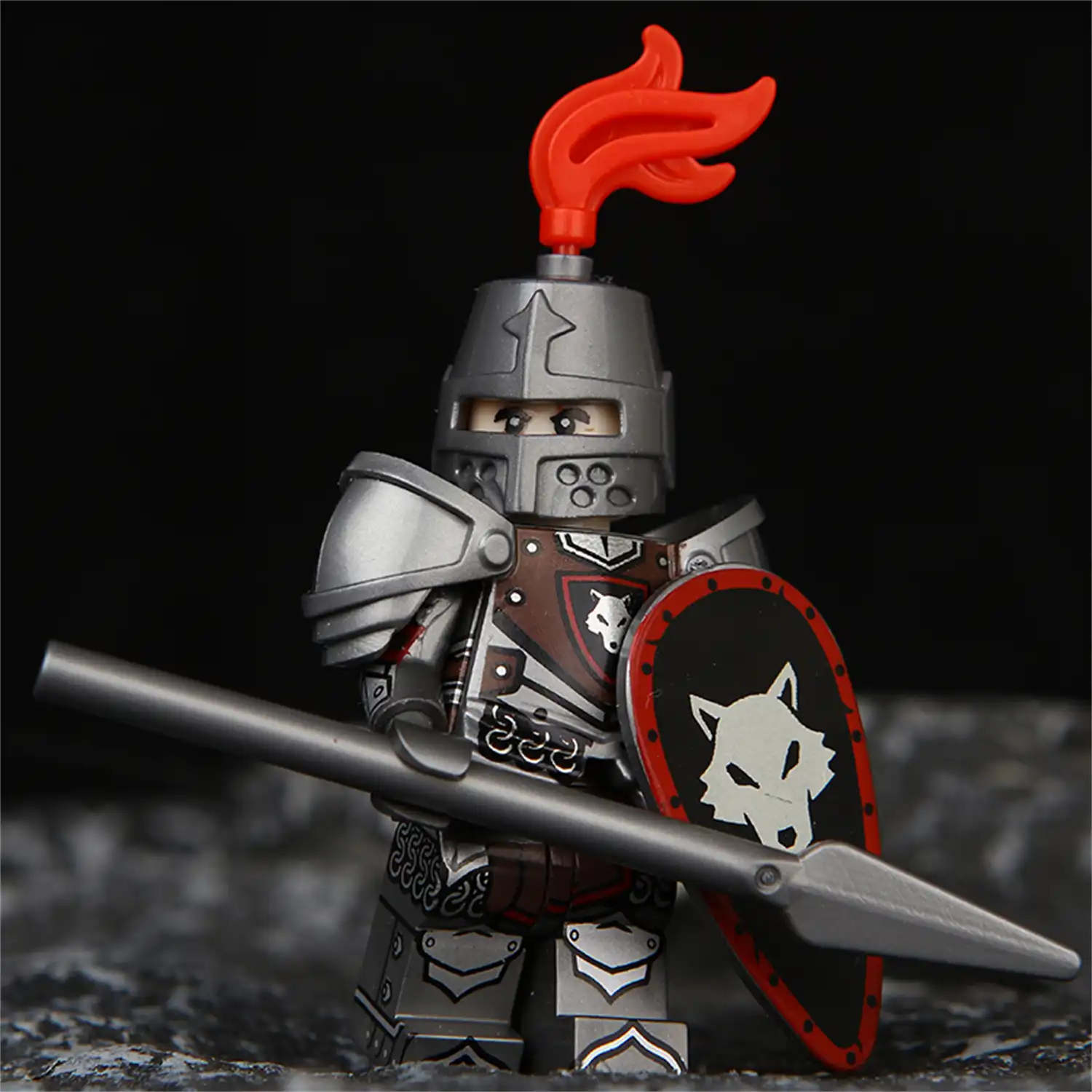 Minifigure – medieval Wolf Knight (LEGO Alternative) Minifigure – medieval Wolf Knight (LEGO Alternative)