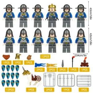 Minifigure – medieval knights and custom piece (LEGO Alternative) Minifigure – medieval knights and custom piece (LEGO Alternative)