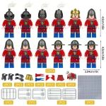 medieval knights and custom piece red - Custom Printed Brick Block Figure