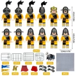 medieval knights and custom piece yellow - Custom Printed Brick Block Figure