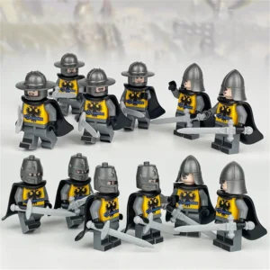 Minifigure – medieval knights or soldiers black (LEGO Alternative) Minifigure – medieval knights or soldiers black (LEGO Alternative)
