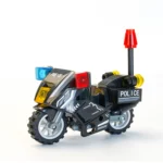 police patrol motorcycle - Custom Printed Brick Block Figure