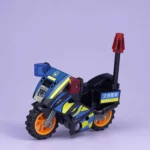 traffic police motorcycle - Custom Printed Brick Block Figure