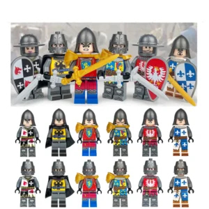 Minifigure – various types of medieval knights or soldiers blue (LEGO Alternative) Minifigure – various types of medieval knights or soldiers blue (LEGO Alternative)