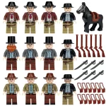 American Wild West figures - Custom Printed Brick Block Figure
