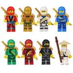 Ninjago, Lloyd Garmadon, Sensei Wu - Custom Printed Brick Block Figure