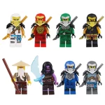 Ninjago, Lloyd Garmadon, Sensei Wu - Custom Printed Brick Block Figure
