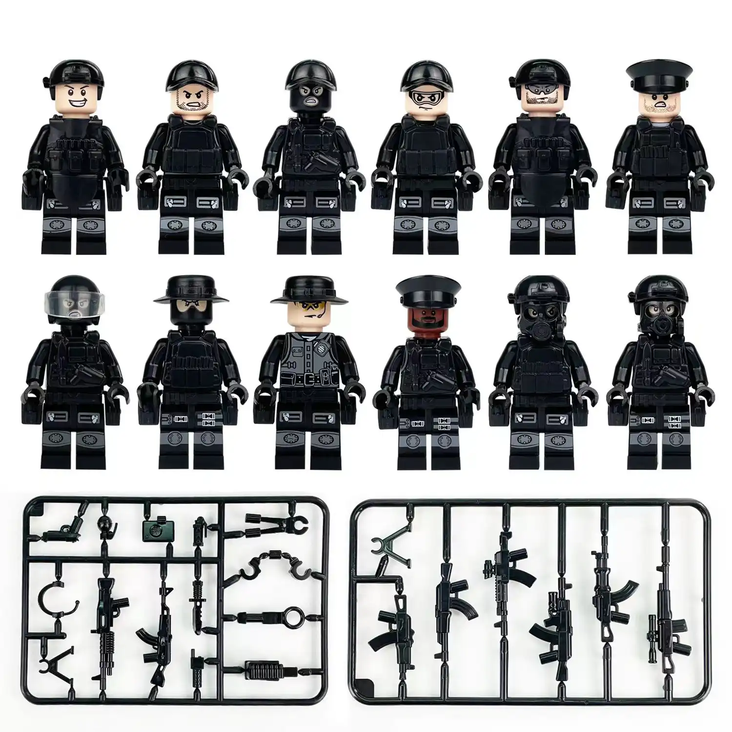 Minifigures – SWAT special police team (LEGO Alternative) Minifigures – SWAT special police team (LEGO Alternative)