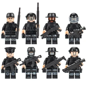 Minifigures – black clad special operations forces (LEGO Alternative) Minifigures – black clad special operations forces (LEGO Alternative)