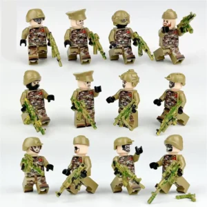 Minifigures – camouflaged soldiers or special forces operatives (LEGO Alternative) Minifigures – camouflaged soldiers or special forces operatives (LEGO Alternative)