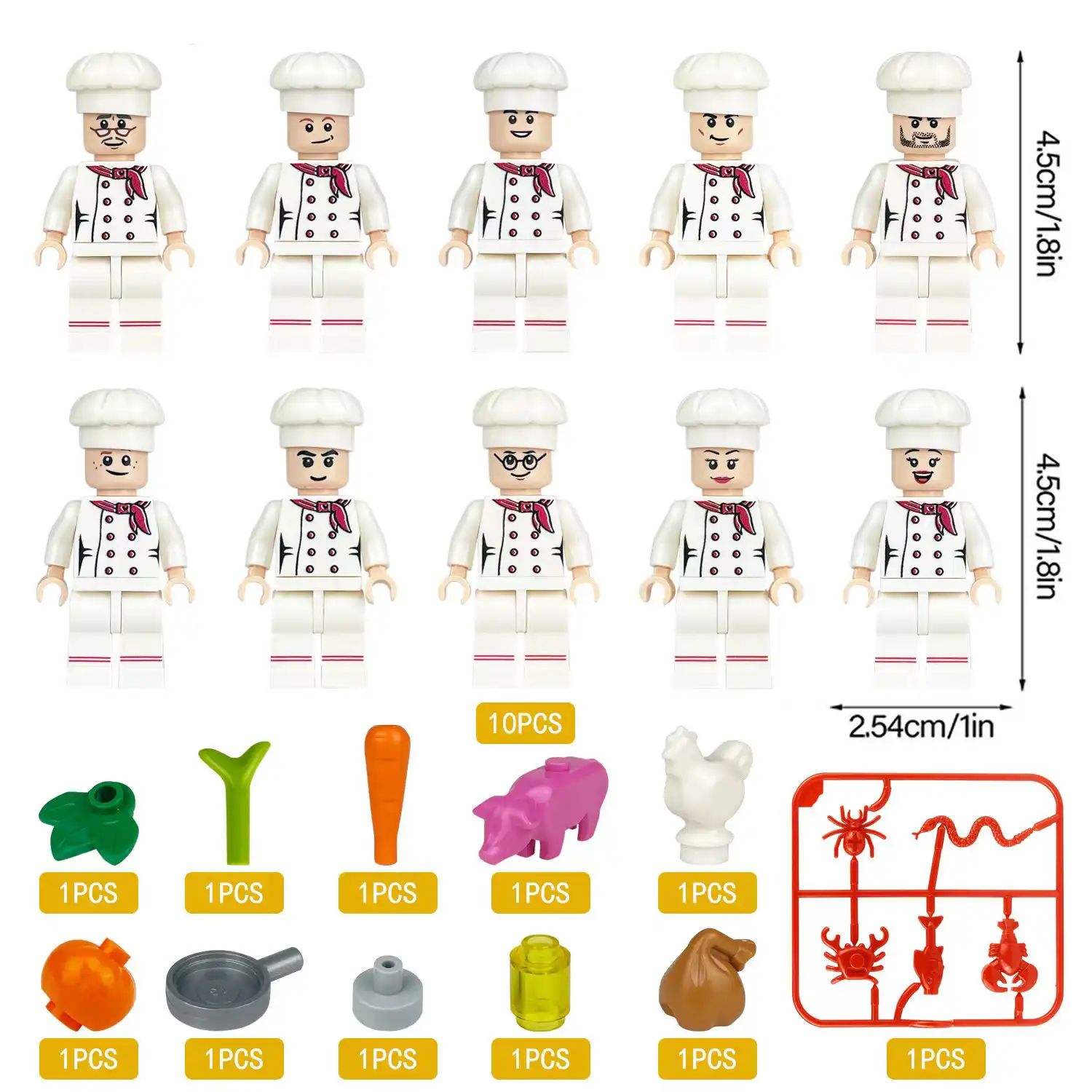 Minifigures – chefs (LEGO Alternative)