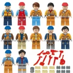 construction and engineering people - Custom Printed Brick Block Figure