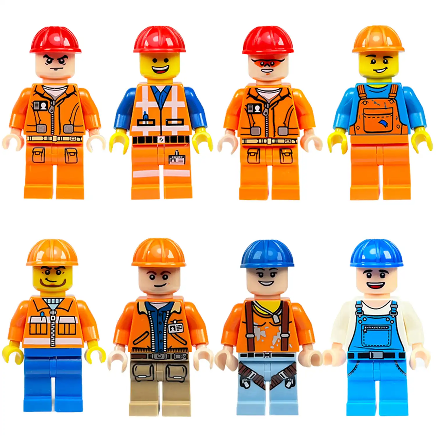 Minifigures – construction workers, engineers (LEGO Alternative) Minifigures – construction workers, engineers (LEGO Alternative)