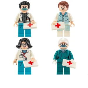 Minifigures – doctors, hospital patient, surgeon staff (LEGO Alternative) Minifigures – doctors, hospital patient, surgeon staff (LEGO Alternative)