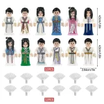 female characters in traditional Chinese Hanfu - Custom Printed Brick Block Figure