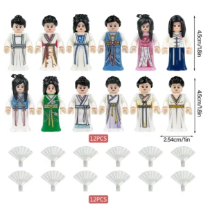 Minifigures – female characters in traditional Chinese Hanfu (LEGO Alternative) Minifigures – female characters in traditional Chinese Hanfu (LEGO Alternative)