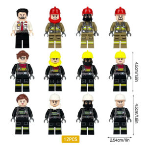 Minifigures – firefighters (LEGO Alternative) 4 Minifigures – firefighters (LEGO Alternative)