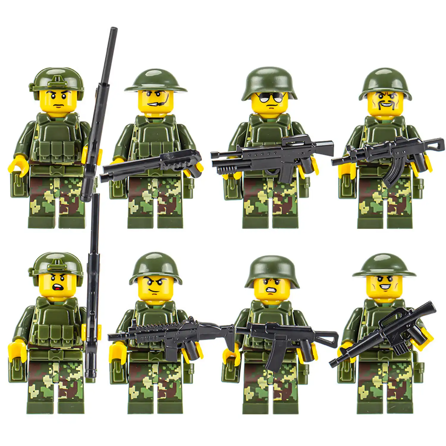 Minifigures – jungle combat soldiers (LEGO Alternative) Minifigures – jungle combat soldiers (LEGO Alternative)