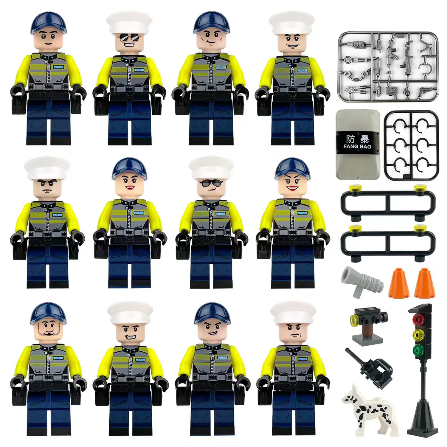 Minifigures – police officers (LEGO Alternative) Minifigures – police officers (LEGO Alternative)