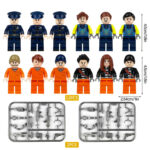 police officers and prisoners - Custom Printed Brick Block Figure