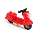red Motorcycle / Scooter / motorbike - Custom Printed Brick Block Figure