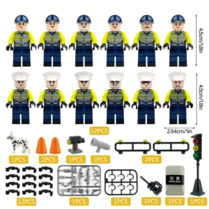 Minifigures – traffic police officers (LEGO Alternative) Minifigures – traffic police officers (LEGO Alternative)