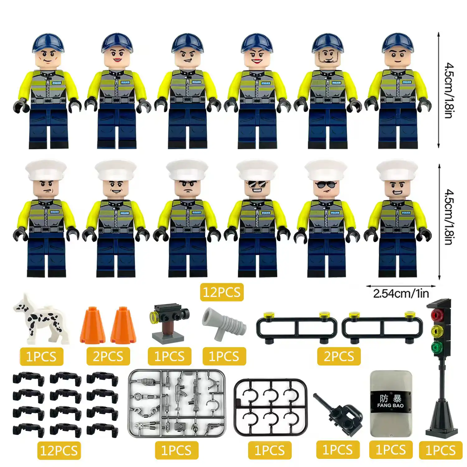 Minifigures – traffic police officers (LEGO Alternative) Minifigures – traffic police officers (LEGO Alternative)