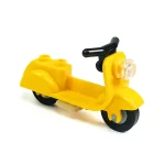 yellow Motorcycle / Scooter / motorbike - Custom Printed Brick Block Figure