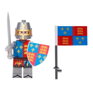 ah008-Minifigure – Lancaster Knight and a matching flag (LEGO Alternative) Minifigure – Lancaster Knight and a matching flag (LEGO Alternative)