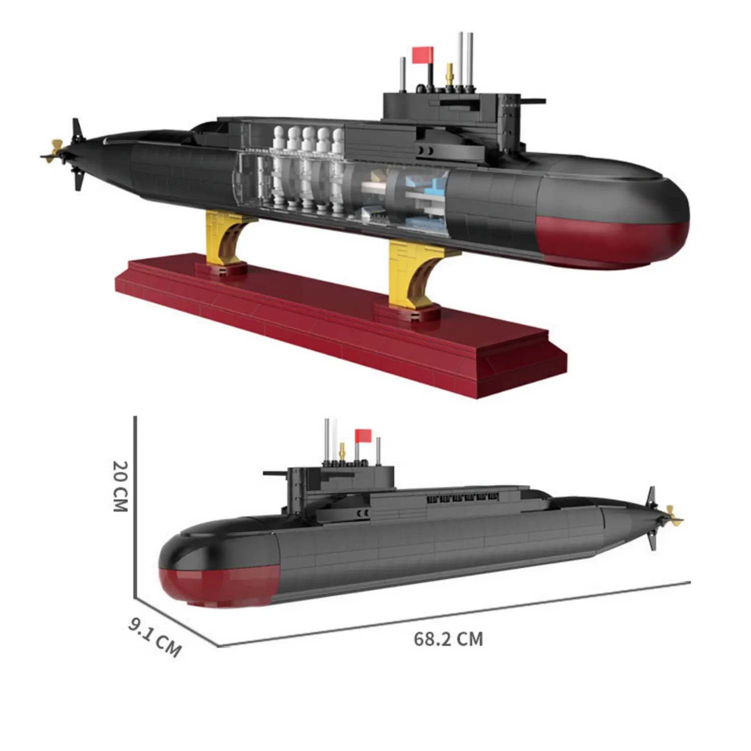 China type 094 jin class submarine (LEGO Alternative Bricks)