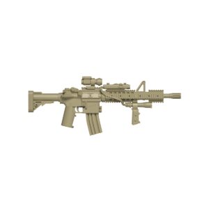 Custom Piece Miniature – HK416 assault rifle sand desert tan colored – 3D Print for LEGO minifigure Custom Piece Miniature – HK416 assault rifle sand desert tan colored – 3D Print for LEGO minifigure