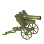 Japanese Type 92 Battalion Gun olive green - Custom 3D Printed Miniature Accessory Parts Pieces for Brick Block Figures