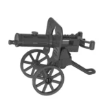 Maxim PM M1910 wheeled heavy machine gun balck - Custom 3D Printed Miniature Accessory Parts Pieces for Brick Block Figures