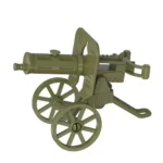 Maxim PM Pulemyot Maxima M1910 wheeled heavy machine gun olive green - Custom 3D Printed Miniature Accessory Parts Pieces for Brick Block Figures